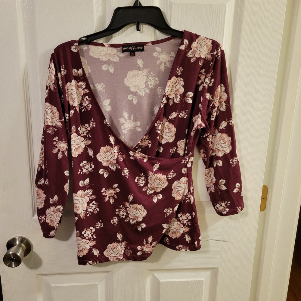 3/4 length crossover shirt